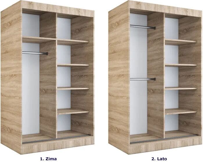 Edinos Szafa przesuwna dąb sonoma + antracyt 120 cm A4-F21