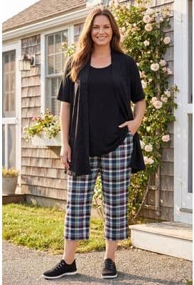 Plus Size Women's Lightweight Open Front Cardigan Sweater by Woman Within in Black (Size L)